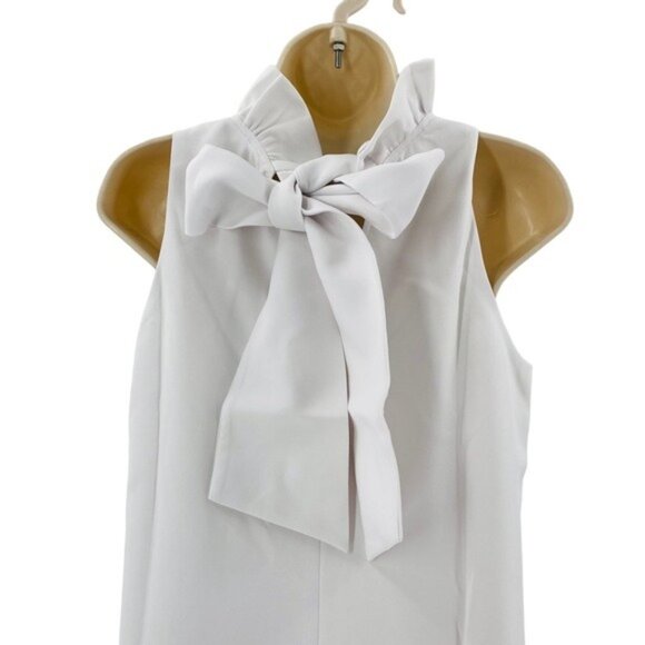 Tuckernuck NEW White Blythe Ruffle Collar Preppy Sleeveless Mini Dress Size XS - Picture 8 of 11
